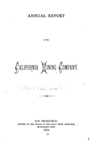 Cover of: Annual Report by Consolidated Virginia Mining Company