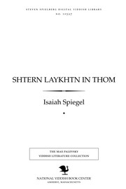 Cover of: Shṭern laykhṭn in thom: gezamelte dertseylungen, 1940-1944