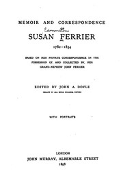 Cover of: Memoir and correspondence of Susan Ferrier, 1782-1854 by Susan Ferrier