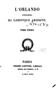 Cover of: L'Orlando furioso di Lodovico Ariosto. ...