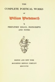 Cover of: The complete poetical works of William Wordsworth ... by William Wordsworth