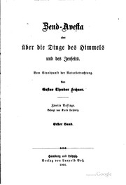 Cover of: Zend-Avesta by Gustav Theodor Fechner