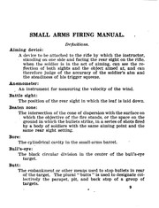 Cover of: Small Arms Firing Manual, 1913: Corrected to April 15, 1917 (changes Nos. 1-18)