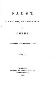 Cover of: Faust: A Tragedy, in Two Parts