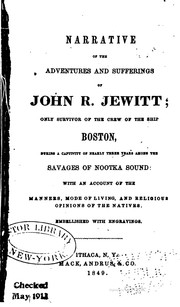Cover of: Narrative of the adventures and sufferings of John R. Jewitt by John Rodgers Jewitt