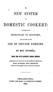 Cover of: A New System of Domestic Cookery: Founded Upon Principles of Economy, and ...