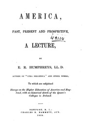 Cover of: America, Past, Present and Prospective: A Lecture