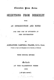 Cover of: Selections from Berkeley: With an Introduction and Notes for the Use of ...