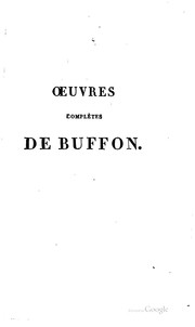 Cover of: Oeuvres complètes de Buffon by Georges-Louis Leclerc, comte de Buffon, Georges-Louis Leclerc, comte de Buffon