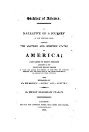 Cover of: Sketches of America: A Narrative of a Journey of Five Thousand Miles Through the Eastern and ... by Henry Bradshaw Fearon, Fearon, Henry Bradshaw, b. ca. 1770