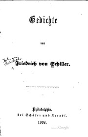 Cover of: Gedichte by Friedrich Schiller