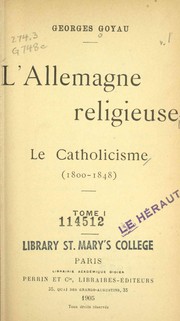 Cover of: L' Allemagne religieuse: le catholicisme