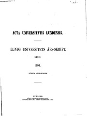 Cover of: Lunds universitets års-skrift