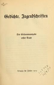 Cover of: Sämtliche Werke