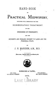 Cover of: Hand-book of practical midwifery: Including Full Instruction for the Homoeopathic Treatment of ...