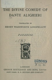 Cover of: The Divine comedy by Dante Alighieri, Dante Alighieri