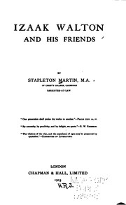 Cover of: Izaak Walton and his friends by Stapleton Martin