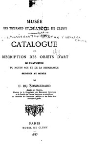 Cover of: Catalogue et description des objets d'art de l'antiquité by Musée de Cluny.