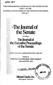 Cover of: Journal of the Senate of the United States of America