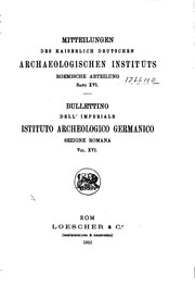 Cover of: Mitteilungen des Deutschen archaeologischen Instituts, Roemische Abteilung= by Deutsches Archäologisches Institut Römische Abteilung , Deutsches Archäologisches Institut , Römische Abteilung