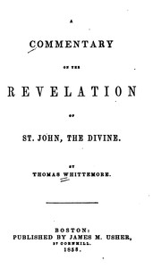 Cover of: A Commentary on the Revelation of St. John, the Divine