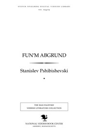 Cover of: Fun'm abgrund by Stanisław Przybyszewski