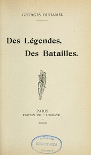 Cover of: Des légendes, des batailles