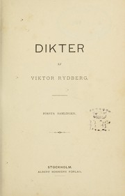 Cover of: Dikter by Viktor Rydberg