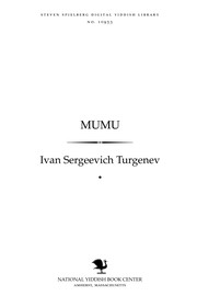 Cover of: Mumu: un andere dertseylungen