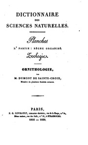 Cover of: Dictionnaire des sciences naturelles: dans lequel on traite méthodiquement ..