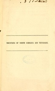 Cover of: Mountains of North Carolina and Tennessee by Samuel Botsford Buckley