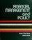Cover of: Financial management and policy