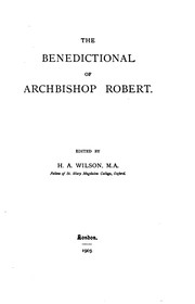 Cover of: The benedictional of Archbishop Robert. by Catholic Church