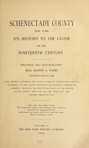 Cover of: Schenectady County, New York by Austin A. Yates