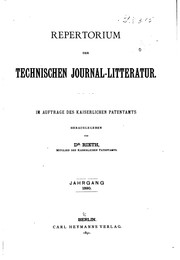 Cover of: Repertorium der technischen Journal-literatur by 