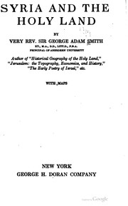 Cover of: Syria and the Holy Land by Sir George Adam Smith