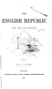 Cover of: The English Republic by William James Linton, William James Linton