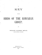 Cover of: A Key to the Birds of the Hawaiian Group