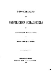 Cover of: Beschreibung des Geistlichen Schauspiels im deutschen Mittelalter