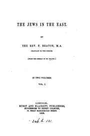 Cover of: The Jews in the East [tr. and abridged from Nach Jerusalem] by P. Beaton