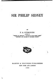 Cover of: Sir Philip Sidney by John Addington Symonds