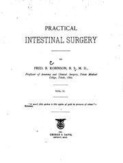 Cover of: Practical intestinal surgery by Byron Robinson