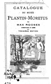 Catalogue du Musée Plantin-Moretus by Plantin-Moretus Museum