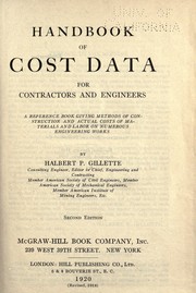 Cover of: Handbook of cost data for contractors and engineers by Halbert Powers Gillette