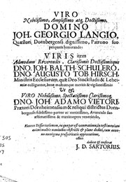 Cover of: Dissertatio historico philologica de Kijun & Remphan vocibus vexatissimis Amosi V. & Actor. VII. quam rectore ... Dno. Ludovico ... by sub præsidio ... Joh. Henr. Maji ... ; submittet ad diem August. MDCCVII. Joh. Daniel Sartorius ...
