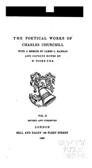 Cover of: The poetical works of Charles, Churchill. by Charles Churchill, Charles Churchill