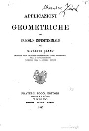 Cover of: Applicazioni geometriche del calcolo infinitesimale