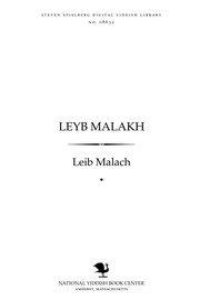 Cover of: Leyb Malakh