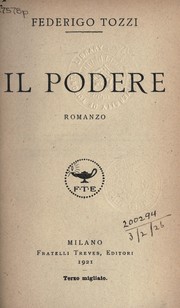 Cover of: Il podere: romanzo