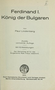 Cover of: Ferdinand 1, König der Bulgaren